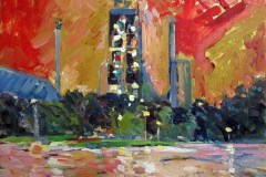 Painting#39-Cement-Factory-at-Night